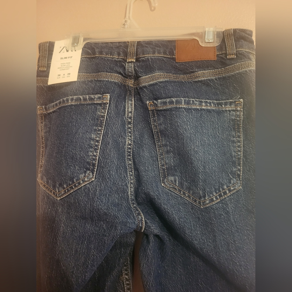 Zara high rise slim fit jeans size 4 NWT - Picture 3 of 5